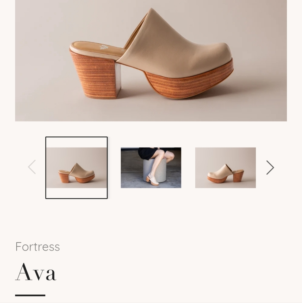 Fortress of Inca clogs size 36 cream color